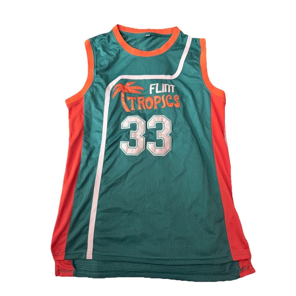 Basketball‎ Jersey Jackie Moon #33 Semi Pro Movie Flint Tropics Teal Size XL